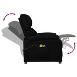 vidaXL Fauteuil électrique de massage Noir Tissu