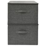 vidaXL Boîtes de rangement 2 Pièces Tissu 43x34x23 cm Anthracite