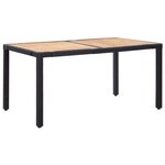 vidaXL Ensemble à manger d'extérieur 7Pièces coussins résine tressée noir