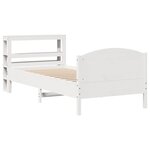 vidaXL Cadre de lit sans matelas blanc 90x190 cm bois de pin massif