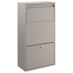 vidaXL Boîte de dépôt de colis Rouillé 44 x 22 x 82 cm Acier patiné