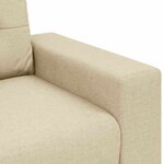 vidaXL Ensemble de Canapés avec coussin 3 Pièces Crème tissu