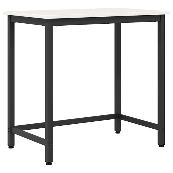 vidaXL table Blanc 80 x 50 x 77 cm Bois d'ingénierie et acier