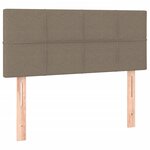 vidaXL Sommier à lattes de lit avec matelas Taupe 80x200 cm Tissu