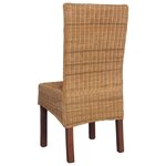 vidaXL Chaises à manger lot de 6 marron rotin naturel