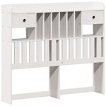 vidaXL Lit bibliothèque sans matelas blanc 135x190 cm bois pin massif