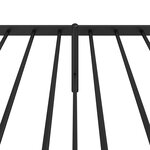 vidaXL Cadre de lit métal sans matelas avec tête de lit noir 90x190 cm