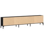 Meuble TV vidaXL avec tiroir Noir Chêne 200x25x44 cm Bois d'ingénierie