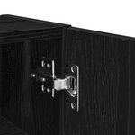 vidaXL Meuble de salle de bain avec porte-rouleau noir 20 5x22x72 cm