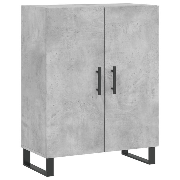 vidaXL Buffet gris béton 69 5x34x90 cm bois d'ingénierie