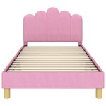 vidaXL Cadre de lit pour enfants avec tête de lit Rose 90 x 190 cm