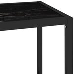 vidaXL Étagère marbre noir et transparent 100x36x168 cm verre trempé