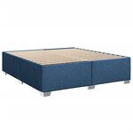 vidaXL Cadre de lit sans matelas bleu 200x200 cm tissu