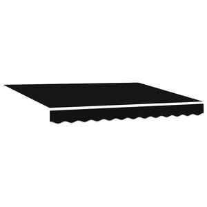 vidaXL Auvent Rétractable Noir 300 x 250 cm Tissu  Métal