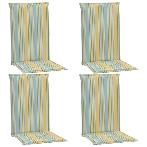 vidaXL Coussins de chaise de jardin 4 Pièces Multicolore 120x50x3 cm