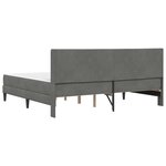 vidaXL Cadre de lit avec matelas Gris foncé 200 x 200 cm Velours