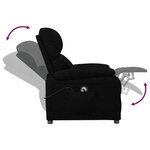 vidaXL Fauteuil Noir Tissu