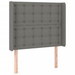 vidaXL Sommier à lattes de lit avec matelas Gris foncé 100x200cm Tissu