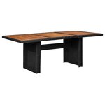 vidaXL Ensemble à manger d'extérieur 9 Pièces Résine tressée Noir