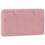 vidaXL Coussin de tête de lit rose 90 cm velours