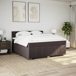 vidaXL Sommier à lattes de lit avec matelas Marron foncé 180x200 cm