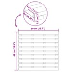 vidaXL Tapis de bain Uni Marron 100 x 53 cm bois