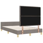 vidaXL Cadre de lit avec tête de lit Taupe 120 x 190 cm tissu