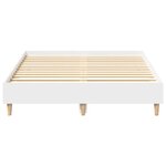 vidaXL Cadre de lit sans matelas blanc 135x190 cm bois d'ingénierie
