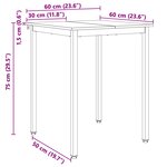 vidaXL Table de salle à manger / Table de repas Naturel