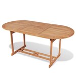 vidaXL Ensemble à manger d'extérieur 7 Pièces et chaises pliables Teck