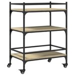 vidaXL Chariot de cuisine chêne sonoma 65x40x86 5 cm bois d'ingénierie