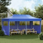 vidaXL Tente de fête 291 x 580 x 315 cm Bleu Tissu Oxford
