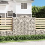 vidaXL Paniers à gabions arqués 2 Pièces 200x50x180/200 cm Fer galvanisé