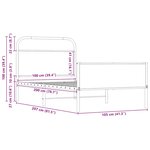 vidaXL Cadre de lit sans matelas 100x200 cm chêne sonoma