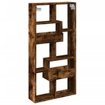 vidaXL Armoire murale chêne fumé 50x15x100 cm bois d'ingénierie