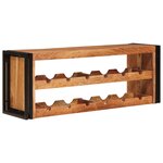 vidaXL Étagère à vin Marron 100 x 45 x 33 cm Bois d'Acacia Massif