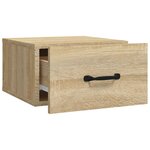 vidaXL Table de chevet murale Chêne sonoma 35x35x20 cm