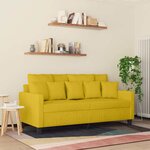 vidaXL Canapé à 2 places Jaune 140 cm Velours