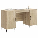 vidaXL Bureau Chêne Sonoma 142 5 x 50 x 75 cm Bois d'ingénierie