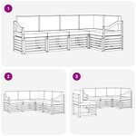 vidaXL Ensemble de canapés d'extérieur 5 pc Blanc et gris clair