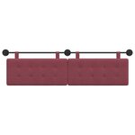 vidaXL Tête de lit suspendue Bordeaux Tissu