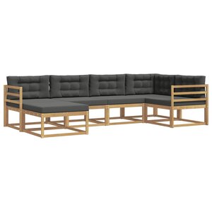 vidaXL Ensemble de canapés d'extérieur 5 pc Blanc et anthracite
