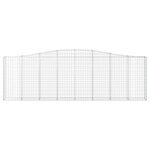 vidaXL Paniers à gabions arqués 3 Pièces 400x30x120/140 cm Fer galvanisé