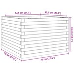 vidaXL Jardinière 70x70x46 cm bois massif de douglas