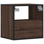 vidaXL Tables de chevet murales 2 Pièces chêne marron 40x31x39 5 cm