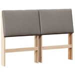 vidaXL Tête de lit capitonnée Taupe 140 cm Pin massif
