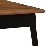 vidaXL Table à manger Bois d'acacia massif et acier 120x60x76 cm