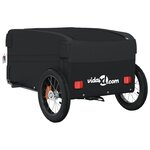 vidaXL Remorque de vélo noir 30 kg fer