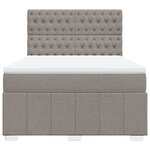 vidaXL Sommier à lattes de lit avec matelas Taupe 160x200 cm Tissu