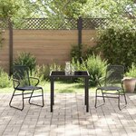 vidaXL Ensemble de salle à manger pour jardin 3 Pièces Noir Rattan PVC